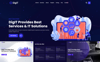 DigIT - Technology and IT Solutions Multipurpose Responsive Landing Page Template