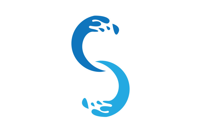S splash water blue logo vector version v15 Logo Template