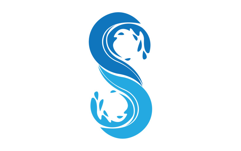 S splash water blue logo vector version v6 Logo Template