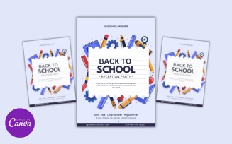 Back To School Reception Party Flyer Design Template