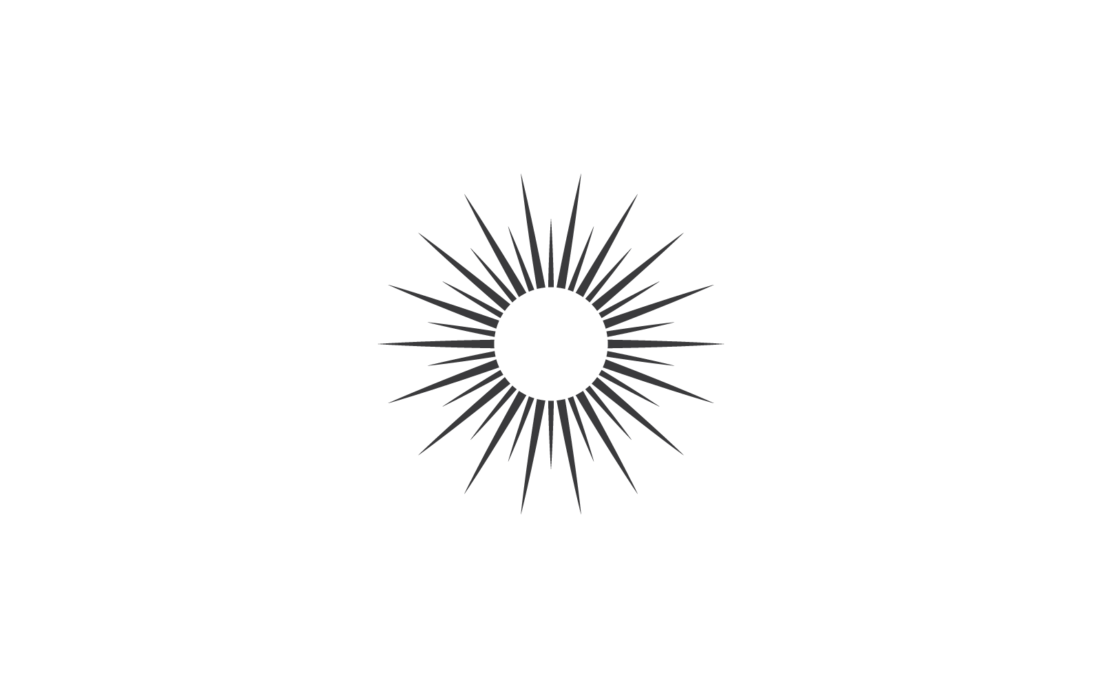 Design piatto vettoriale icona illustrazione Sunburst