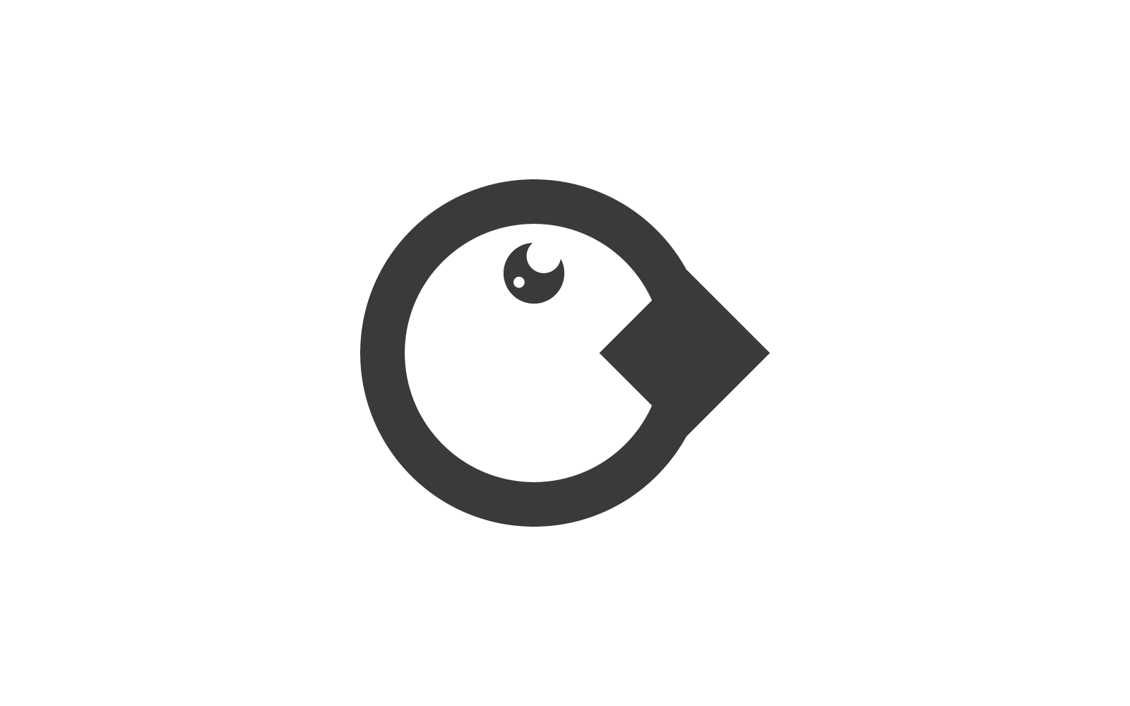 Diseño plano del vector del icono del logotipo del pingüino