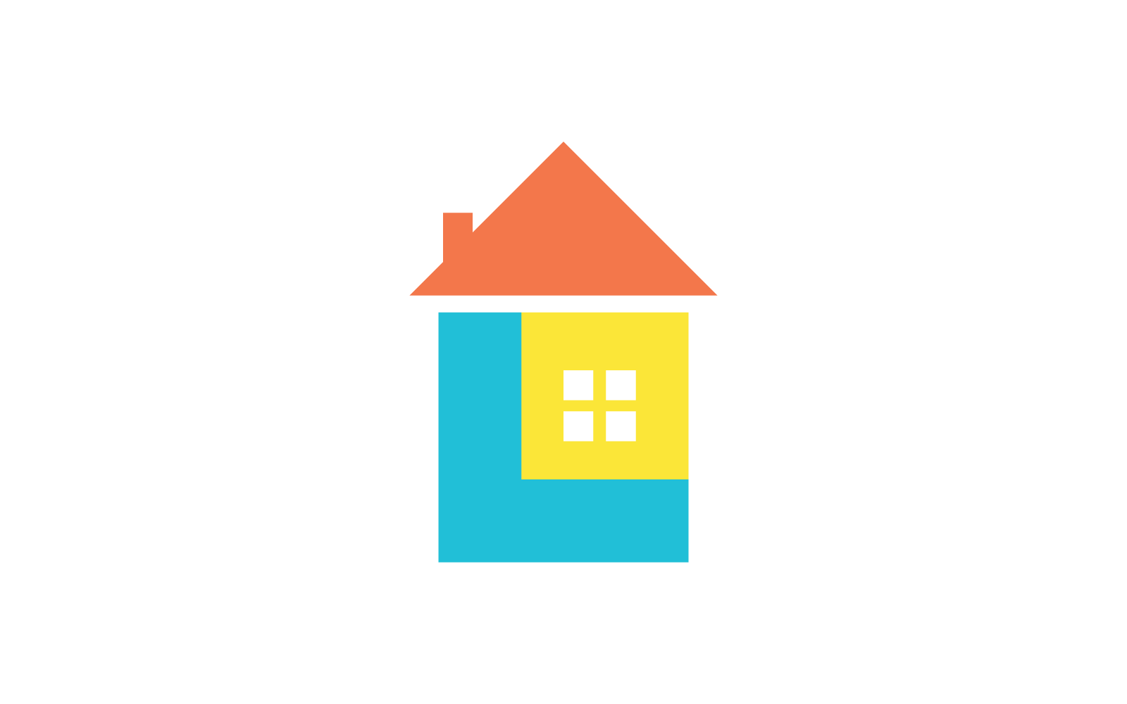 Ilustração de propriedades residenciais e design de logotipo de construção