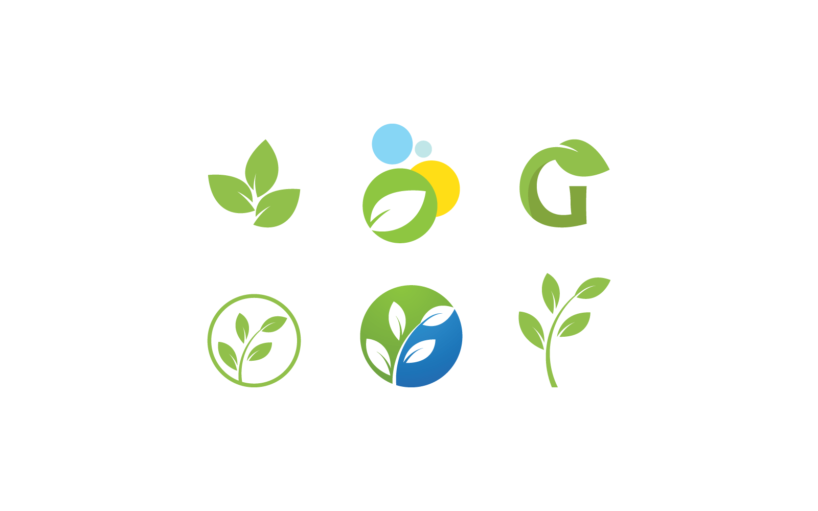 Logo Green leaf illustration design template