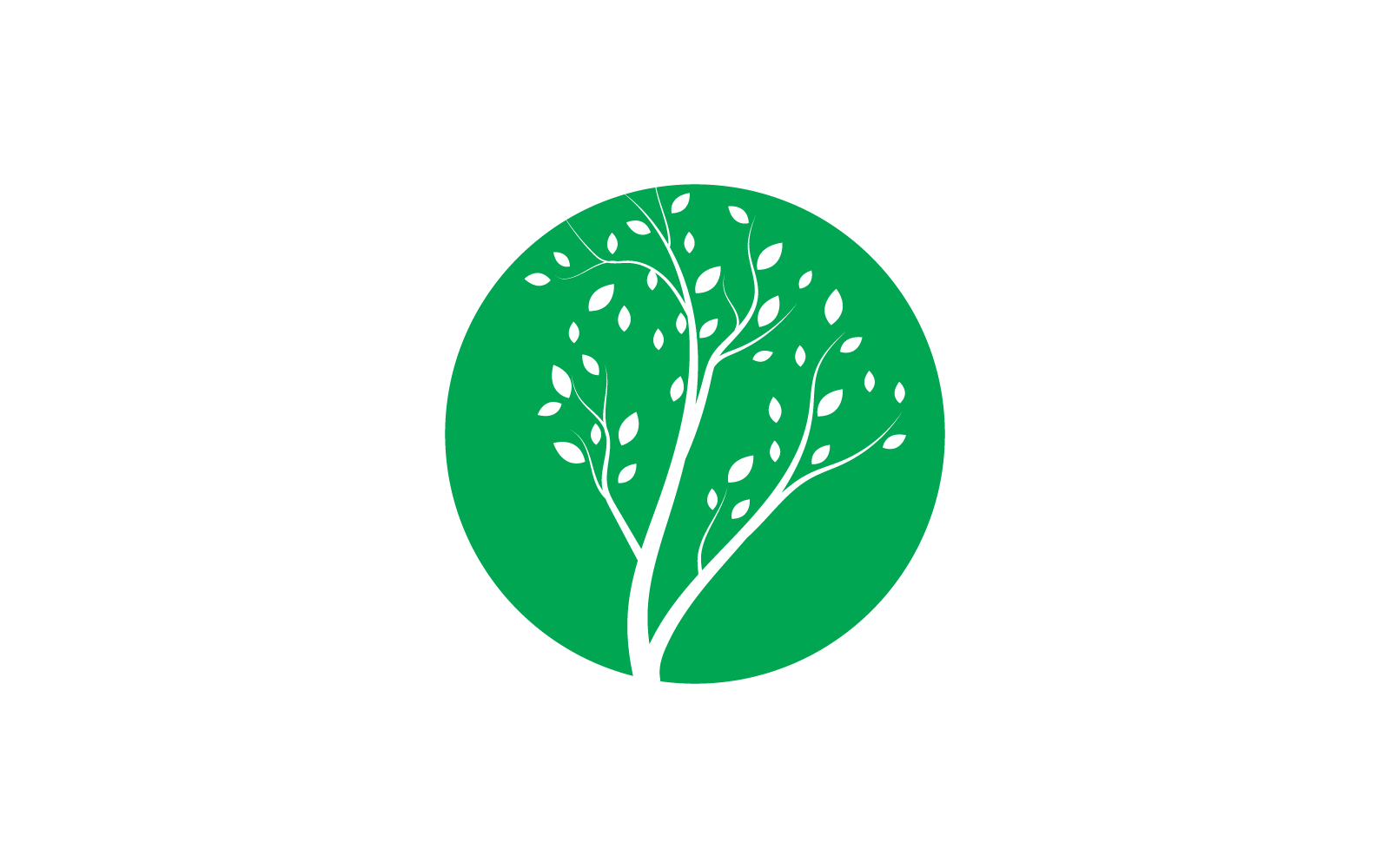 Logo szablon projektu ilustracji przyrody drzewa