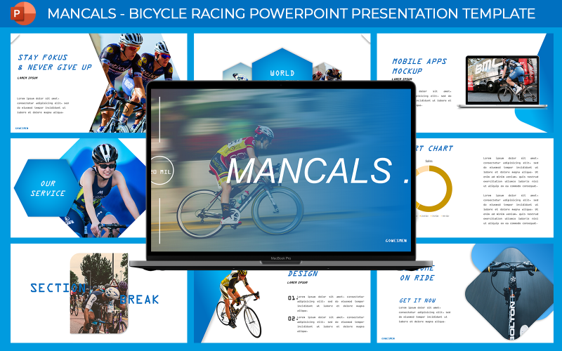 Mancals - Bicycle Racing Presentation Template PowerPoint Template