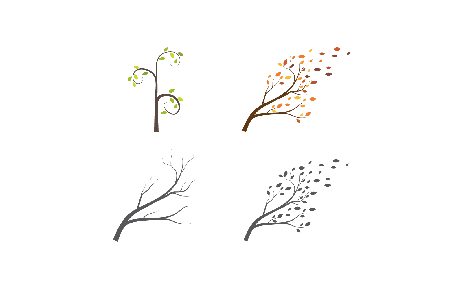 Plantilla de logotipo de ilustración de diseño de naturaleza de árbol