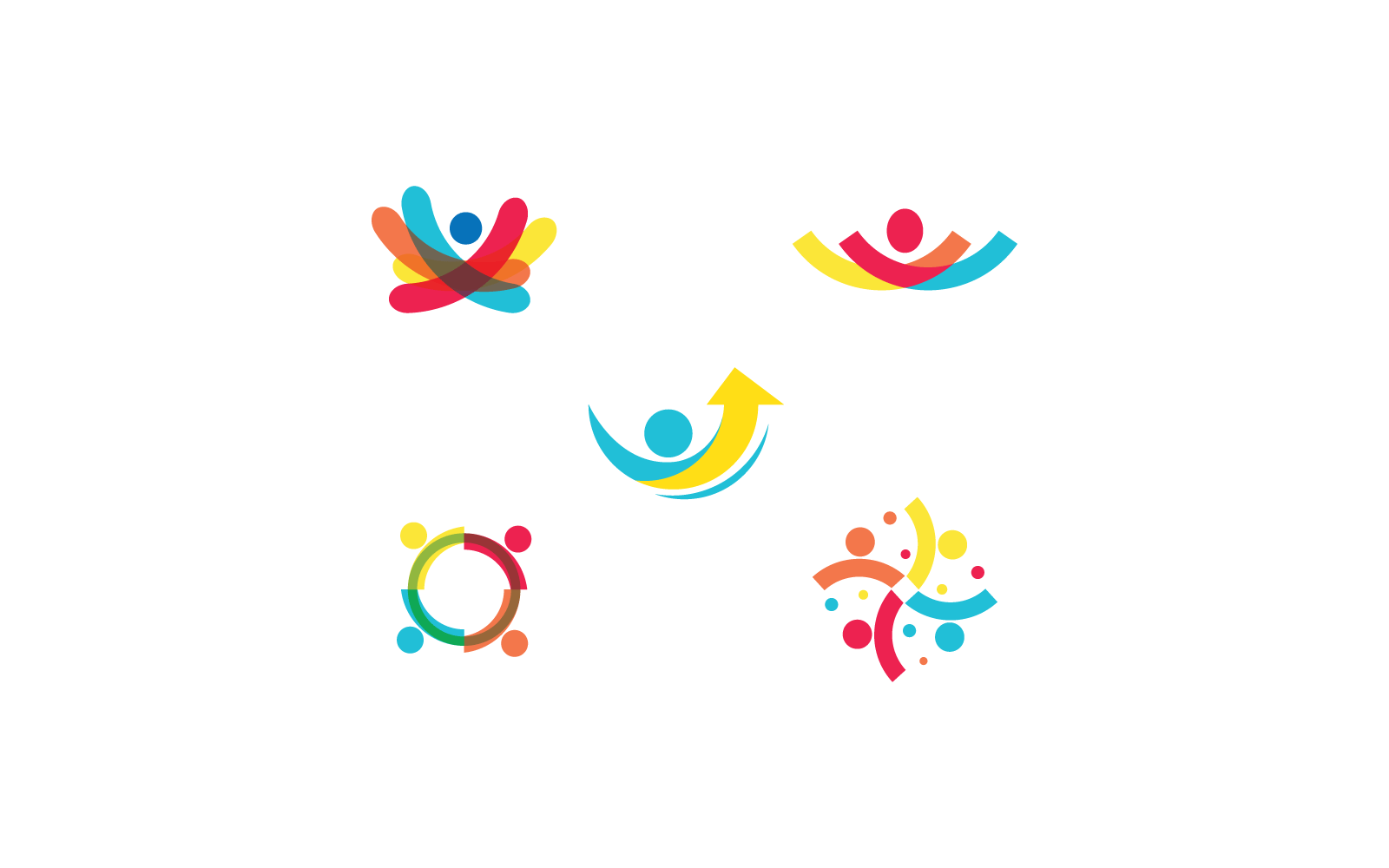 Progettazione del logo Comunità, rete e modello sociale