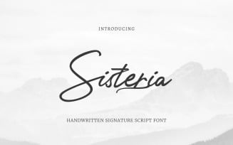 Sisteria Handwritten Signature Font