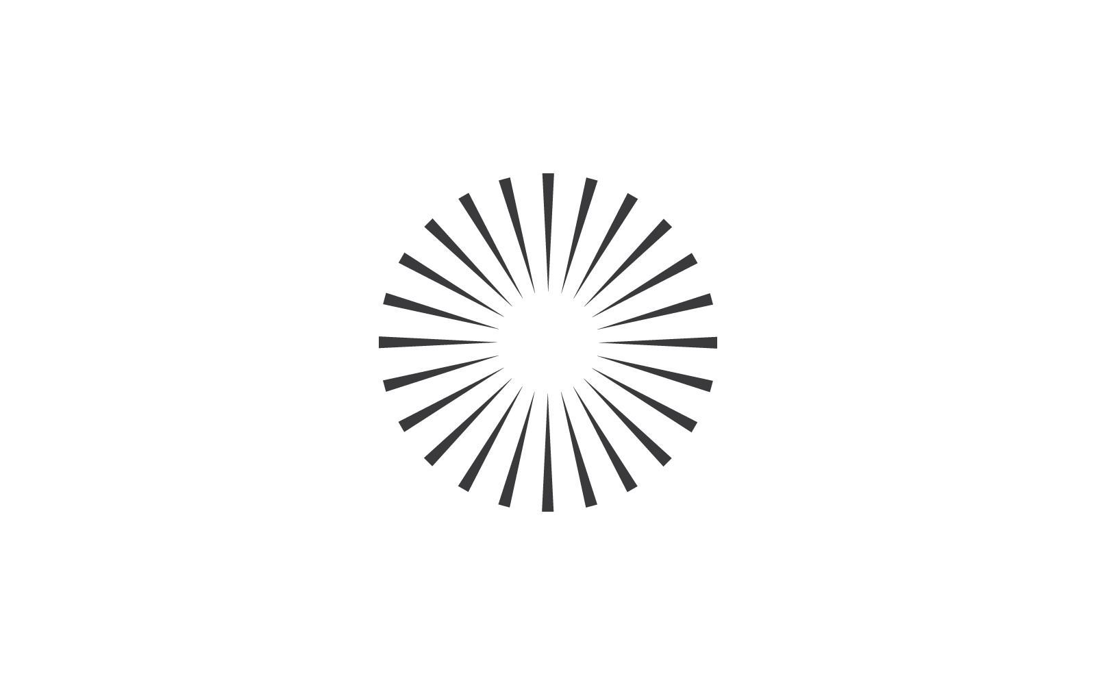 Sunburst icon vector flat design template