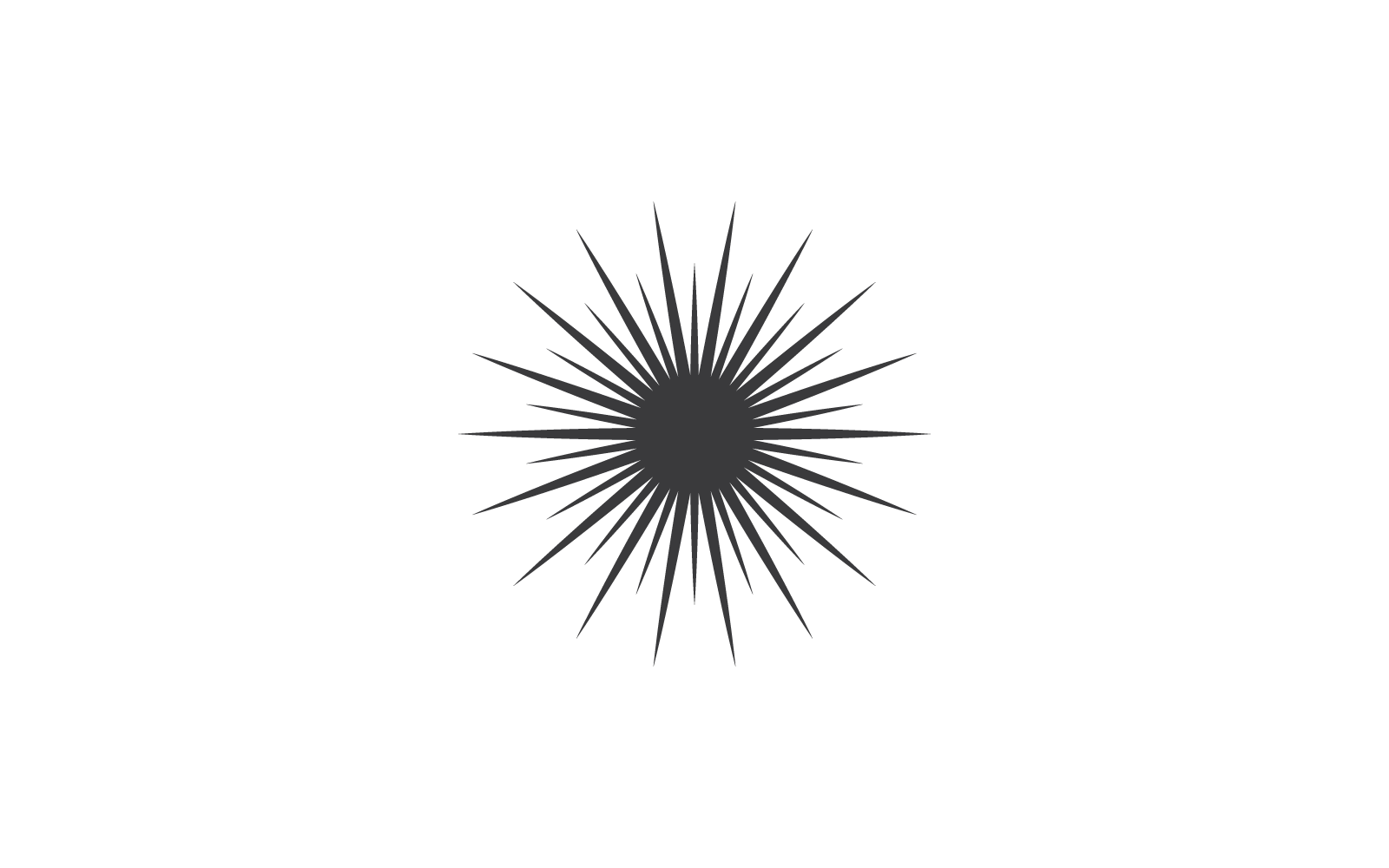 Sunburst-Icon-Vektor flaches Design