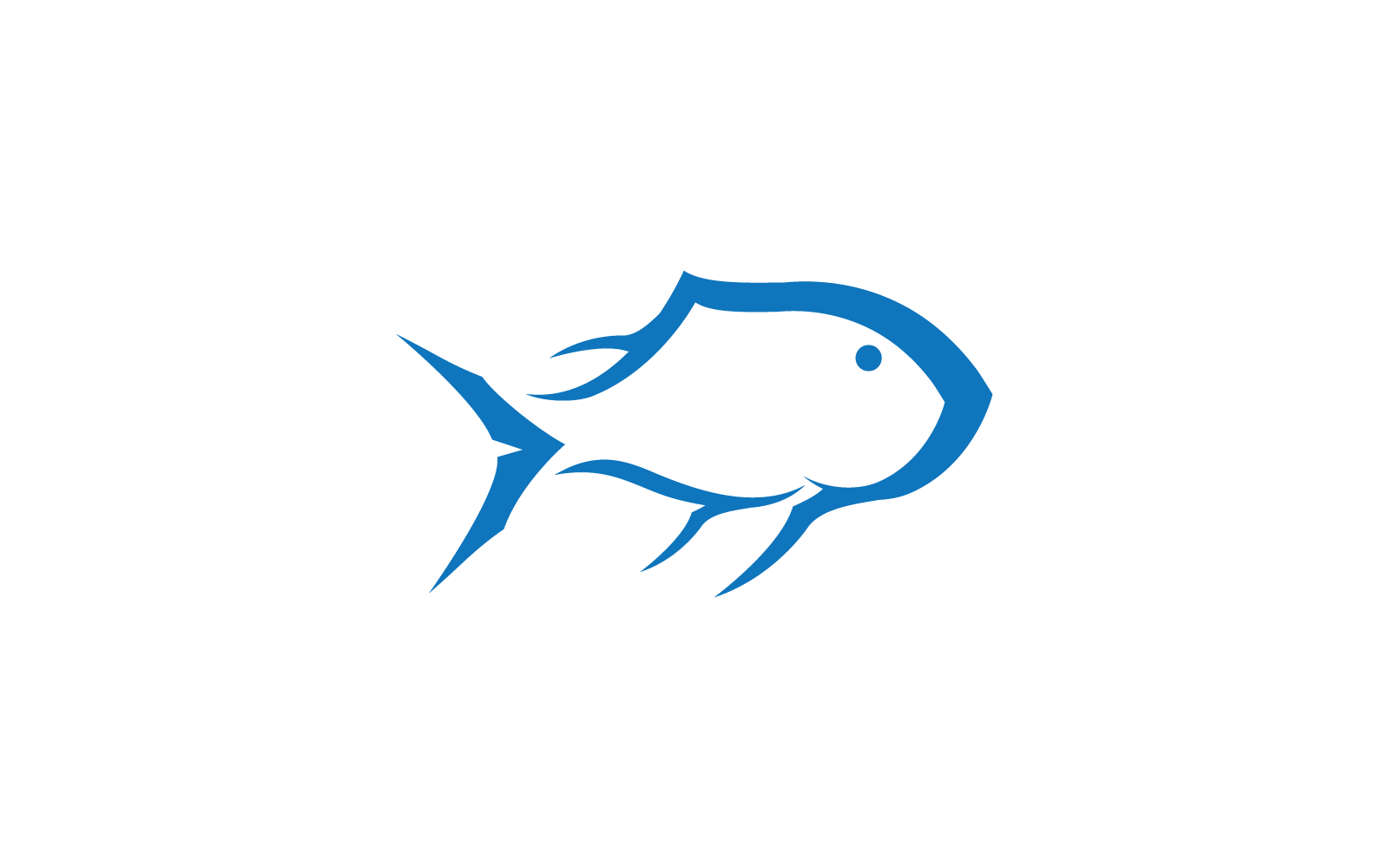 Balık tasarım illüstrasyon logo simge vektör şablonu