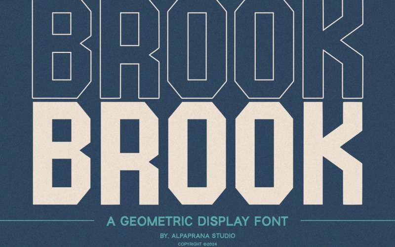Brook - Geometric Display Font