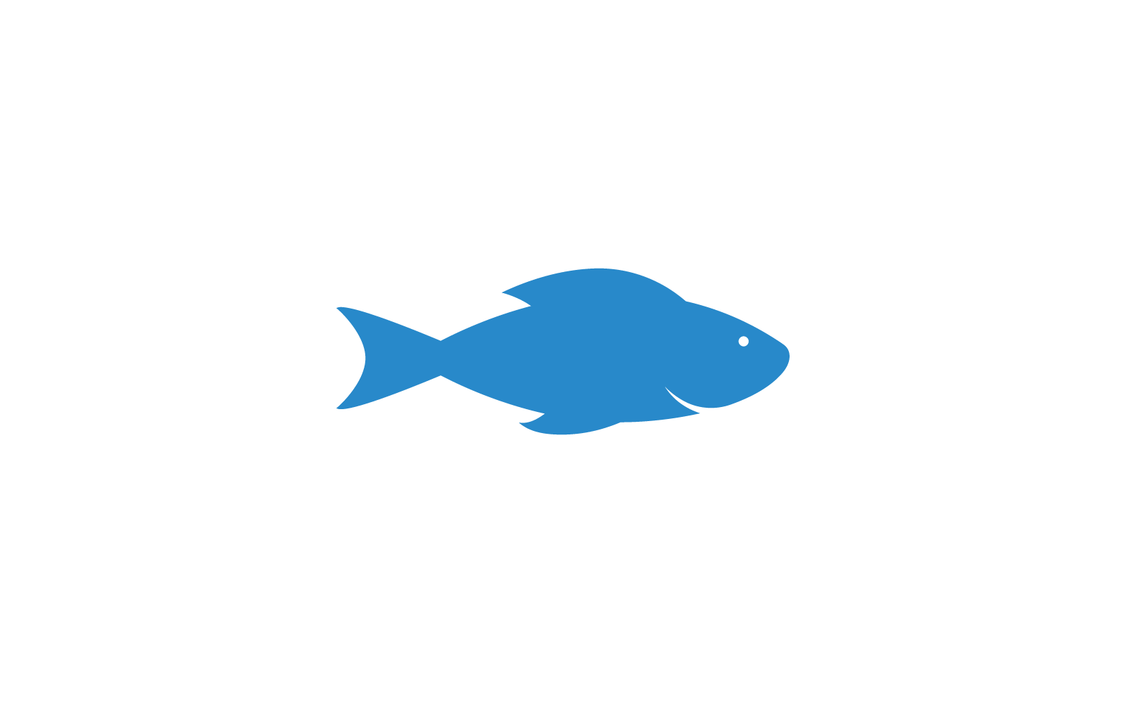 Diseño plano de plantilla vectorial de icono de logotipo de ilustración de pescado