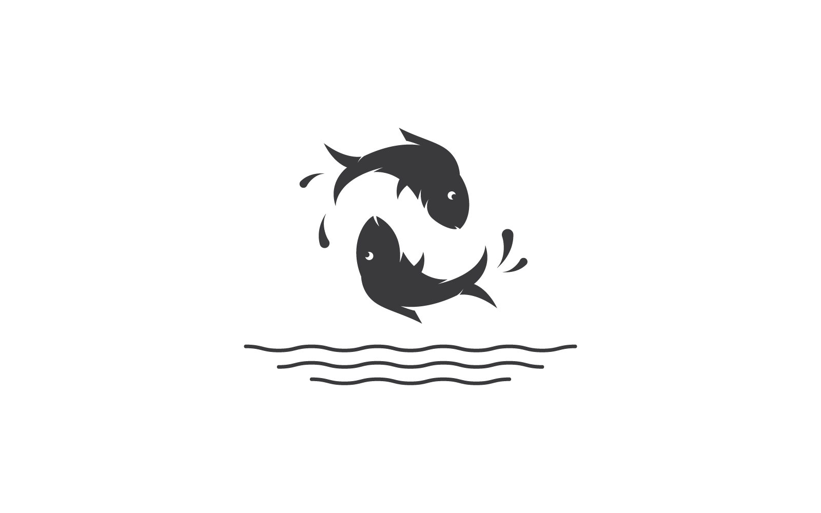 Fish illustration logo icon vector template