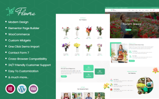 Flowra - Flower Shop WooCommerce WordPress Theme