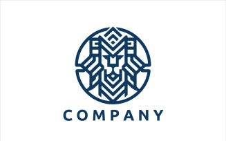 Lion Geometrical Logo Design