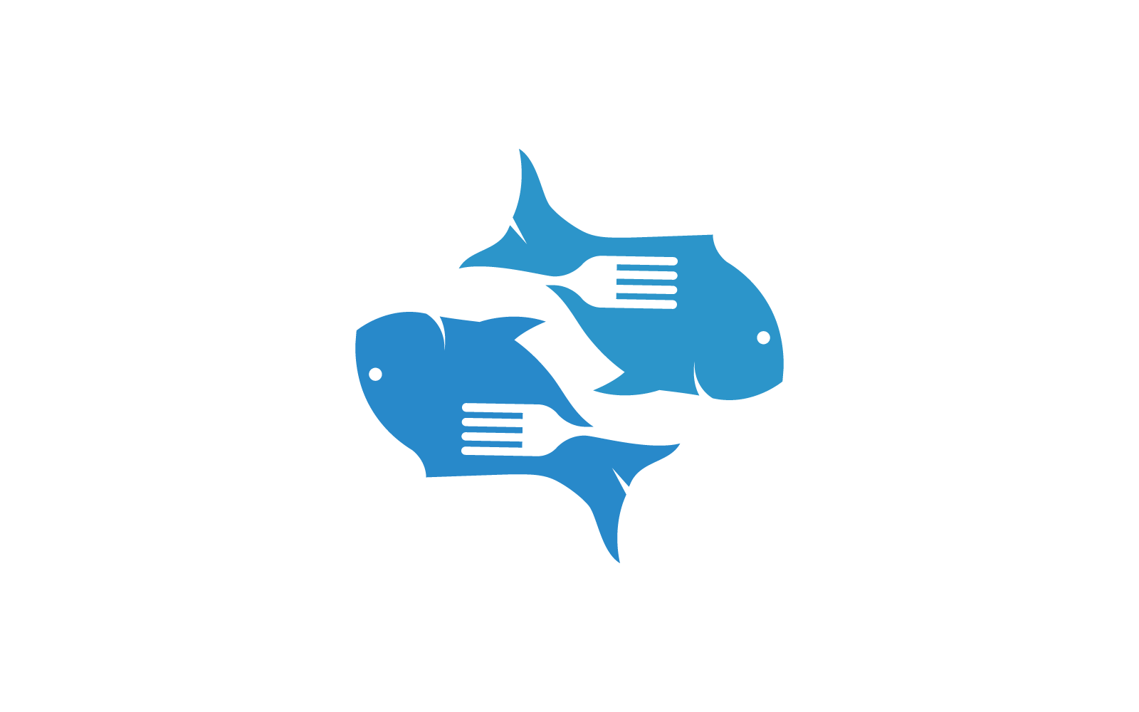 Modèle de logo vectoriel d'icône d'illustration de poisson
