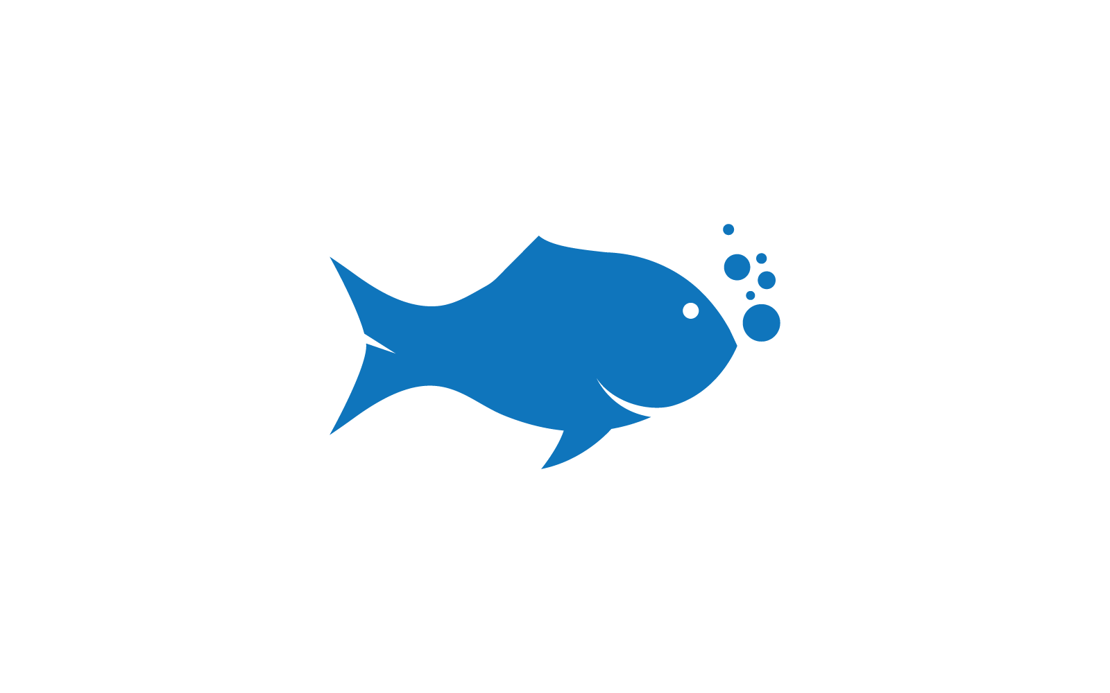 Modelo de vetor de ícone de design de logotipo de ilustração de peixe