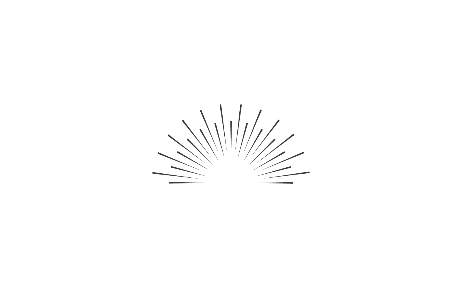 Plantilla de diseño plano de vector de ilustración de icono de Sunburst