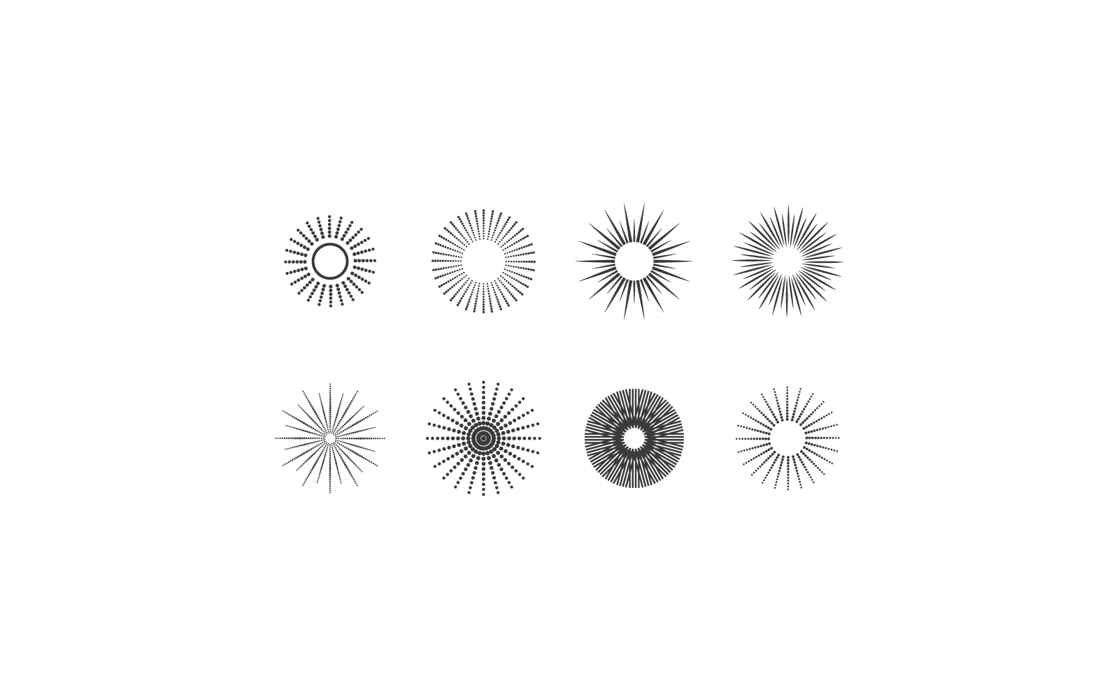Plantilla de vector de ilustración de diseño Sunburst