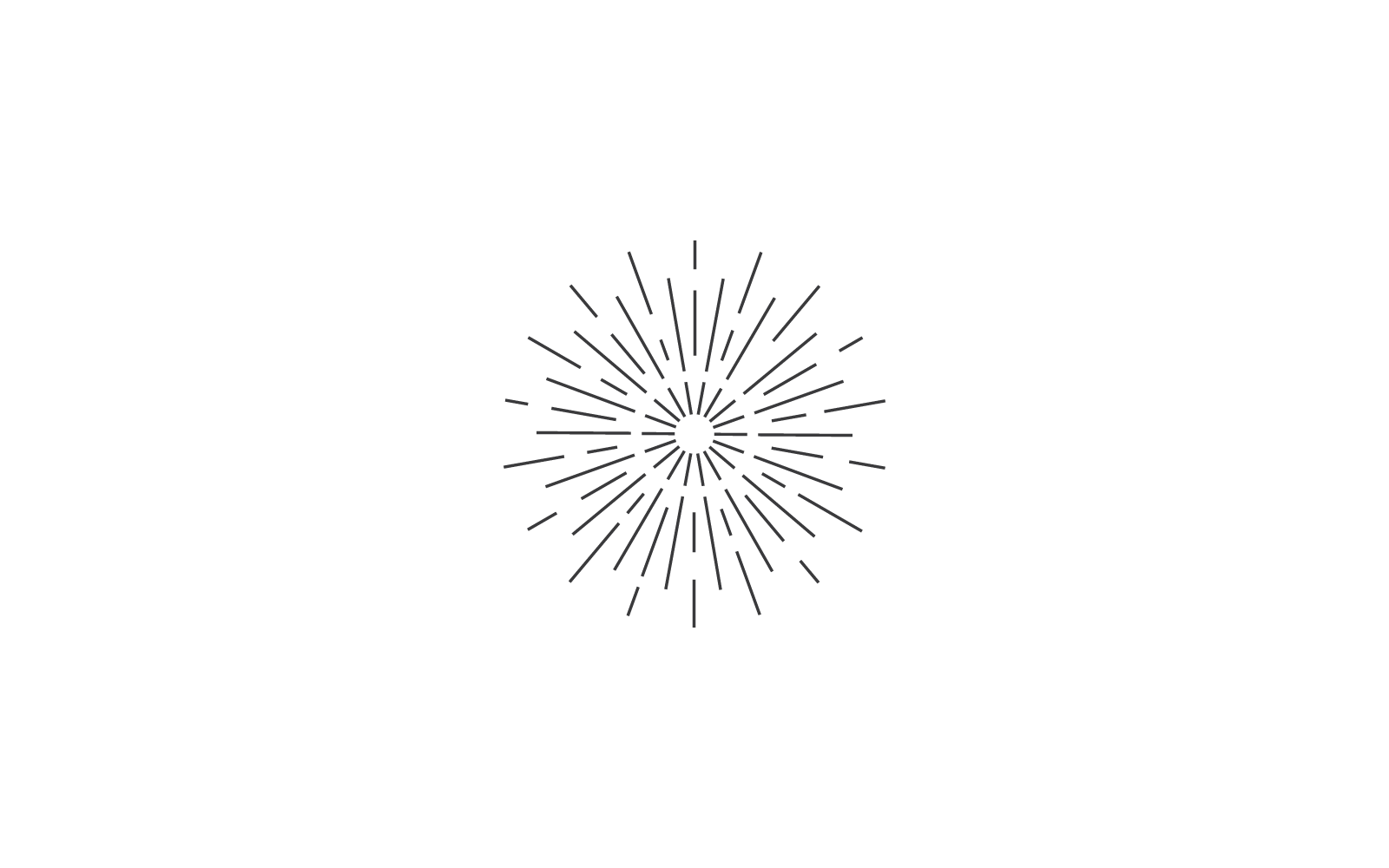Sunburst ikona ilustrace vektorové šablony