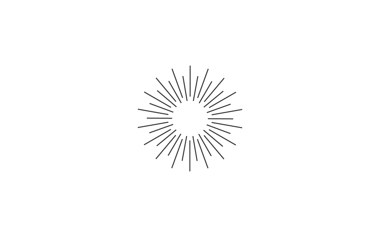 Sunburst-Illustration, flache Design-Symbolvorlage