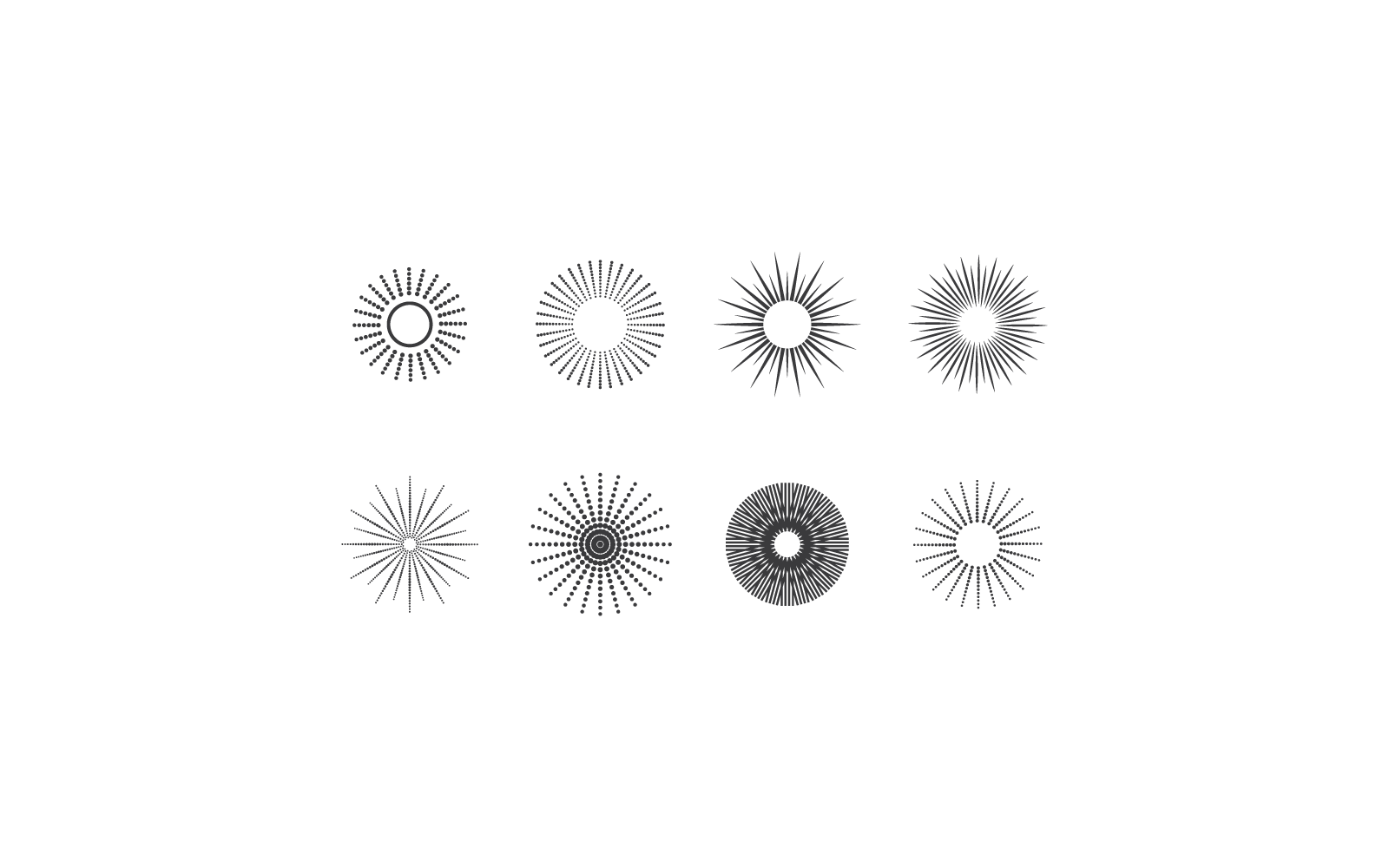 Sunburst ontwerp illustratie vector sjabloon