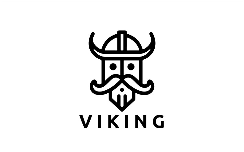 Viking Mustache Logo Design Logo Template