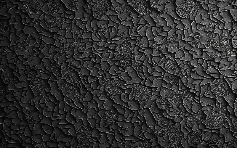 Black stone wall pattern background_leaves art in the wall_abstract stone wall pattern_3d stone Background