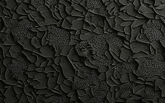Black stone wall pattern background_leaves art in the wall_abstract stone wall pattern