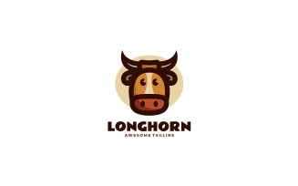 Cow Simple Mascot Logo Style 1