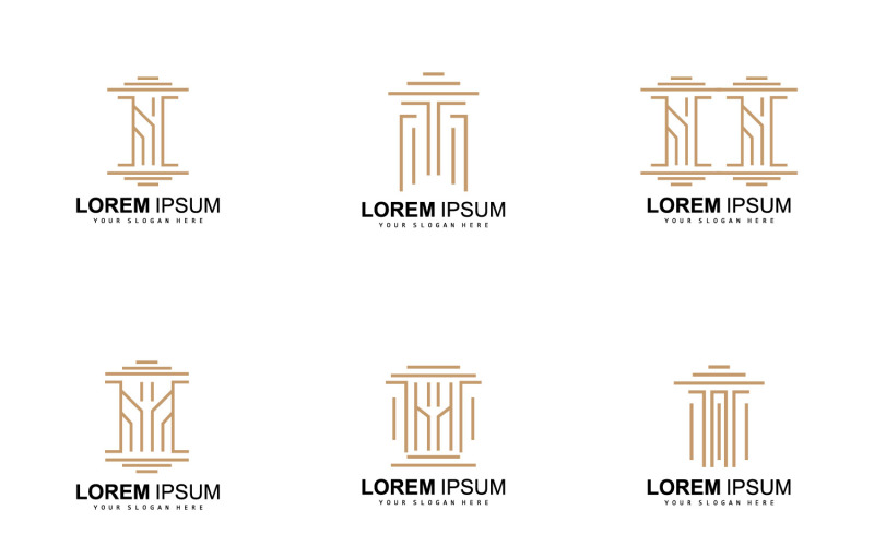 Pillar Logo Law Design Building ConstructionV2 Logo Template