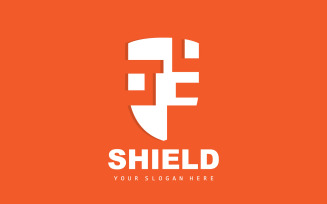 Simple Shield Logo Design Vector TemplateV10