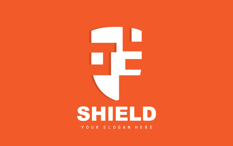 Simple Shield Logo Design Vector TemplateV10 Logo Template