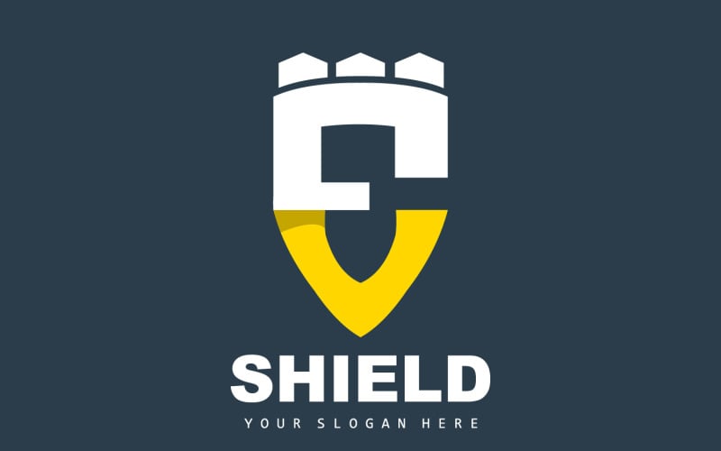 Simple Shield Logo Design Vector TemplateV11 Logo Template