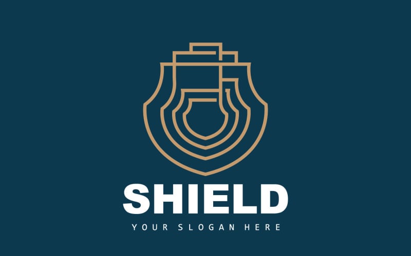 Simple Shield Logo Design Vector TemplateV13 Logo Template