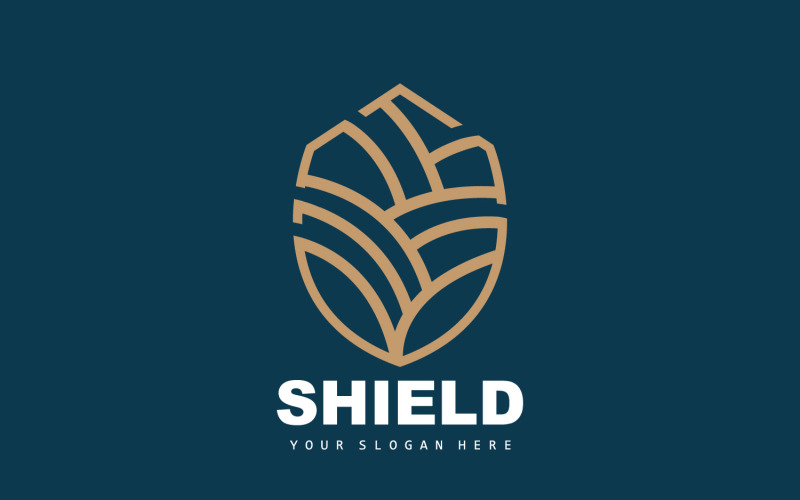 Simple Shield Logo Design Vector TemplateV15 Logo Template