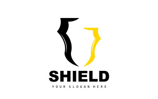 Simple Shield Logo Design Vector TemplateV1
