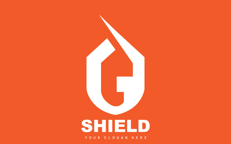 Simple Shield Logo Design Vector TemplateV4 Logo Template