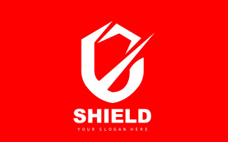 Simple Shield Logo Design Vector TemplateV5