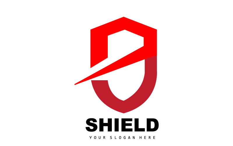 Simple Shield Logo Design Vector TemplateV6 Logo Template
