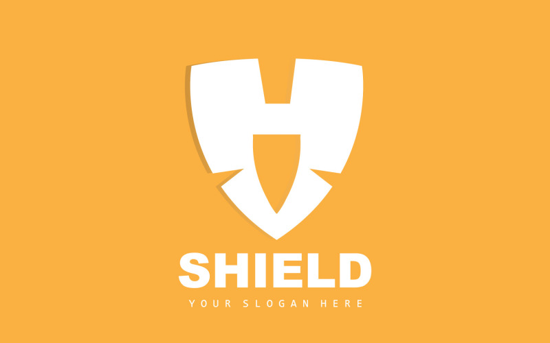 Simple Shield Logo Design Vector TemplateV7 Logo Template