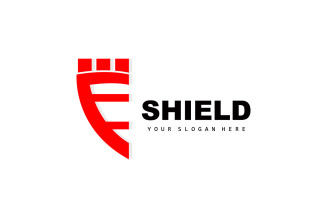 Simple Shield Logo Design Vector TemplateV8