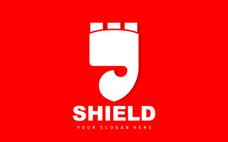 Simple Shield Logo Design Vector TemplateV9
