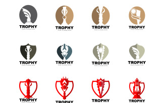 Trophy Logo Sport Tournament Cup DesignV3