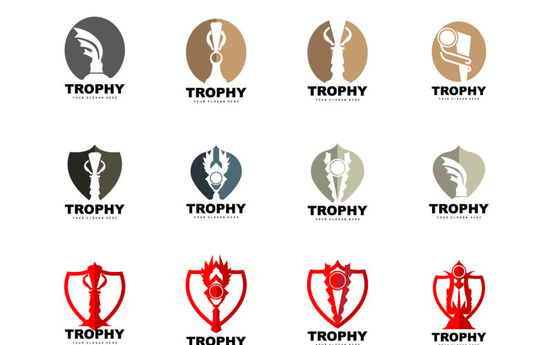 Trophy Logo Sport Tournament Cup DesignV3 Logo Template