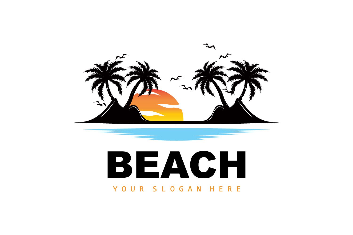 Kit Graphique #404724 Vacances Silhouette Web Design - Logo template Preview