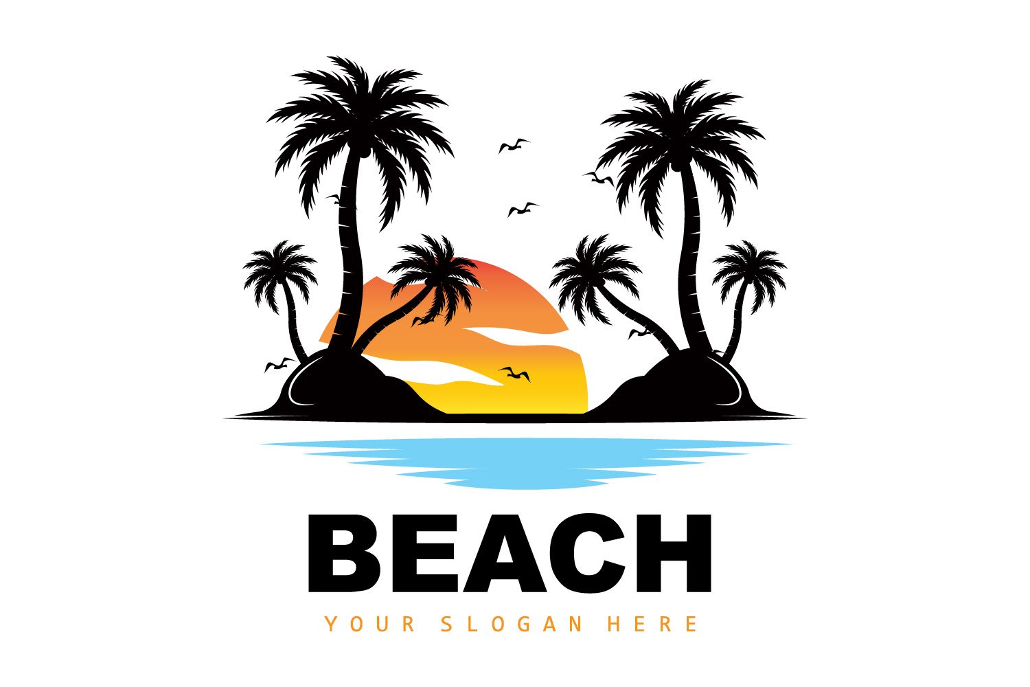 Kit Graphique #404729 Vacances Silhouette Web Design - Logo template Preview