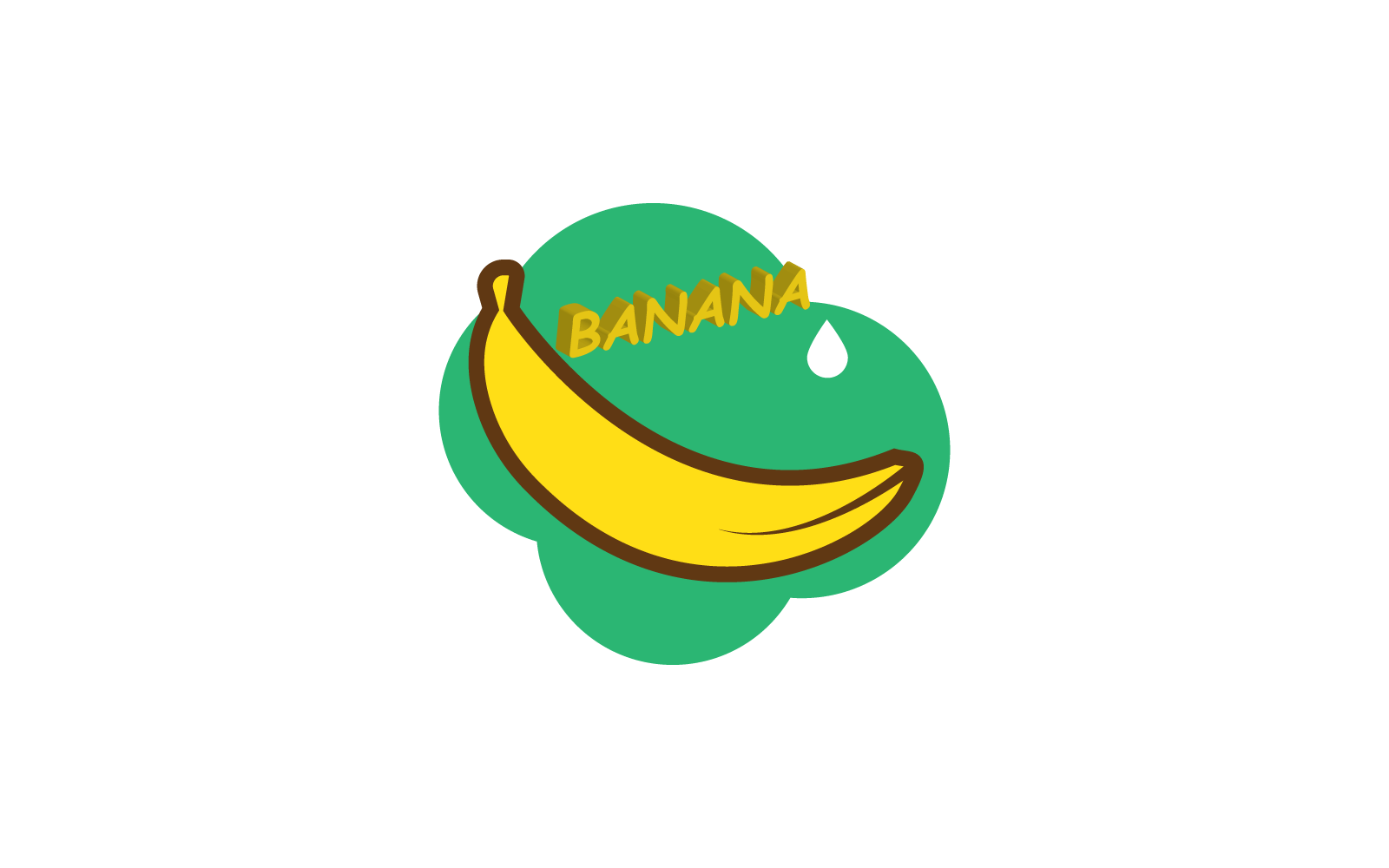 banánové logo vektorové ilustrace šablona